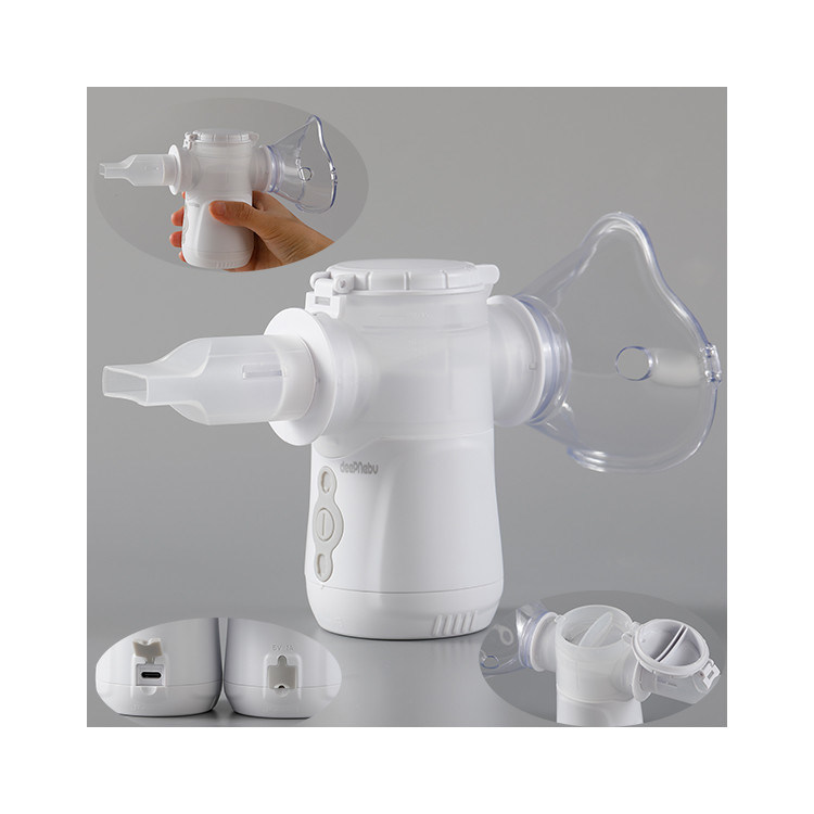 खांसी के लिए 3μm कफ मेश नेब्युलाइज़र पोर्टेबल बैटरी ड्यूल चैनल मोड