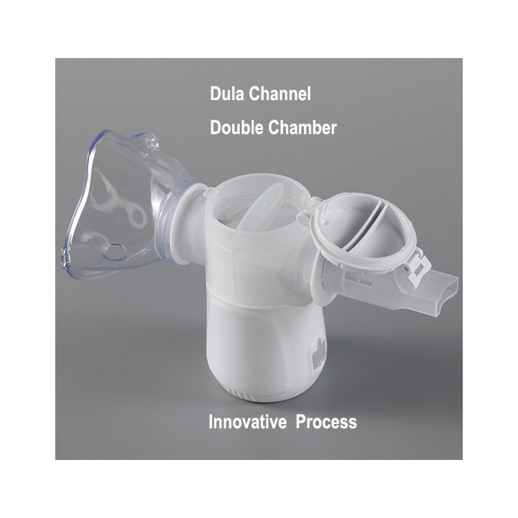 फेफड़े बाल चिकित्सा पोर्टेबल छिटकानेवाला मशीन छोटे आकार 2-3.5μm मुखौटा मुखपत्र के साथ